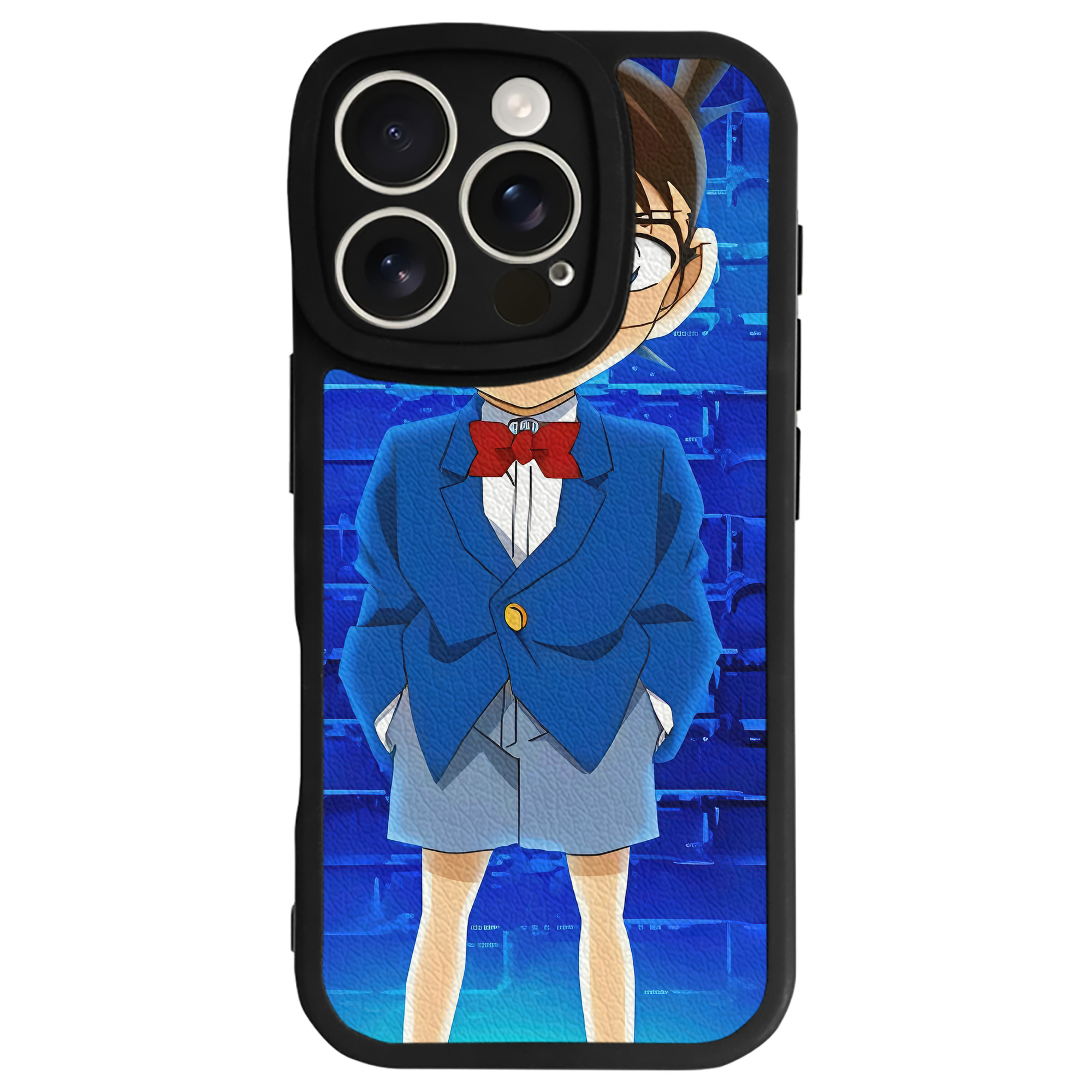 （画像用） 名探偵コナン Detective Conan 【iPhone 16シリーズ対応】シリコンスマホケース（レザー調） 材質：シリコン